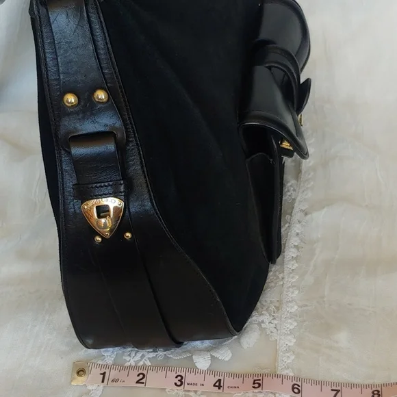 Jimmy Choo Black Leather and Suede Hobo Bag Luxury - Picture 8 of 17